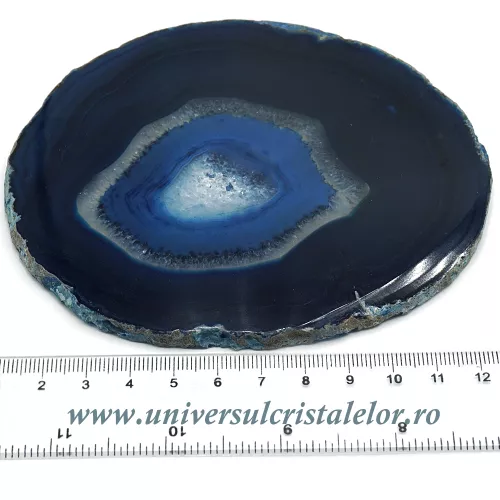 Felie subtire agat albastru unicat m02 Felie subtire agat albastru unicat m02